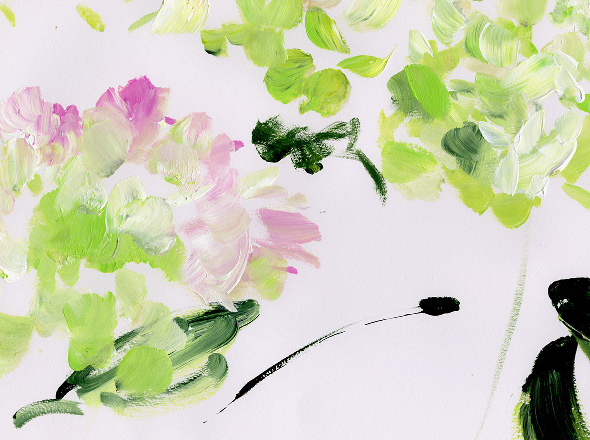 Floral paintings for Aje Resort 24 'Element' Runway show